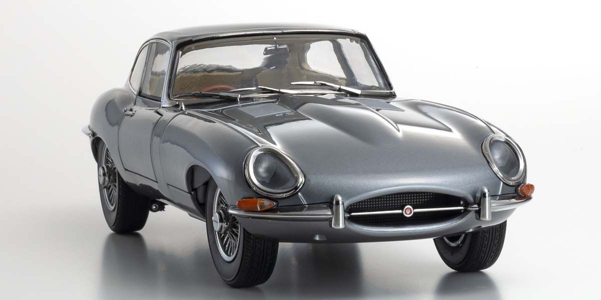 Kyosho 1:18 Jaguar E-Type 3.8L Coupe Series I 1961 Gun Metal (KS08954GM) Diecast Model 4 Kyosho 1:18 Jaguar E-Type 3.8L Coupe Series I 1961 Gun Metal (KS08954GM) Diecast Model - Image 4