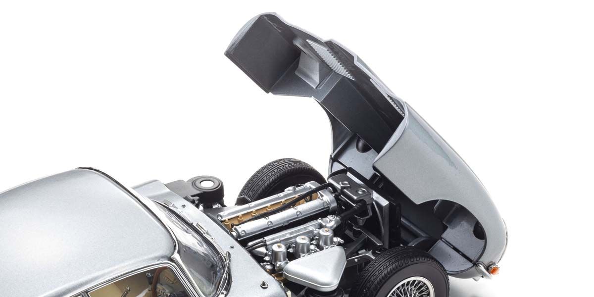 Kyosho 1:18 Jaguar E-Type 3.8L Coupe Series I 1961 Gun Metal (KS08954GM) Diecast Model 7 Kyosho 1:18 Jaguar E-Type 3.8L Coupe Series I 1961 Gun Metal (KS08954GM) Diecast Model - Image 7