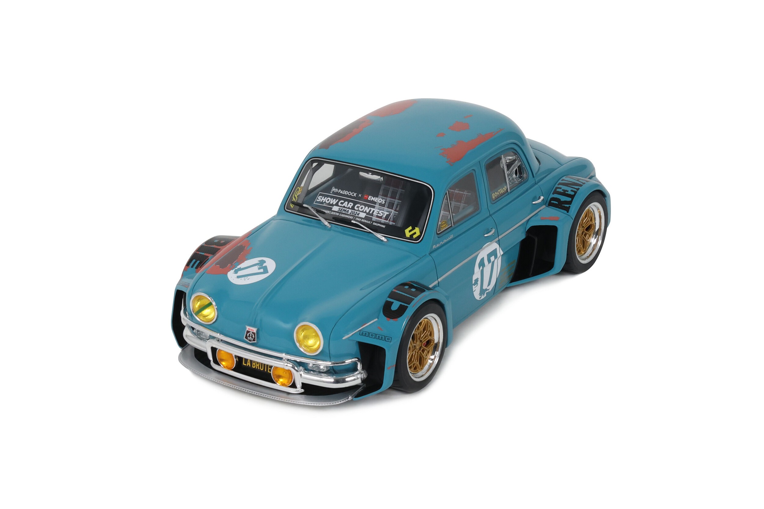 Otto Mobile 1:18 Renault Dauphine La Brute Green with Patina SEMA 2024 (OT1268) Limited Edition Resin Model 6 Otto Mobile 1:18 Renault Dauphine La Brute Green with Patina SEMA 2024 Limited Edition Resin Model