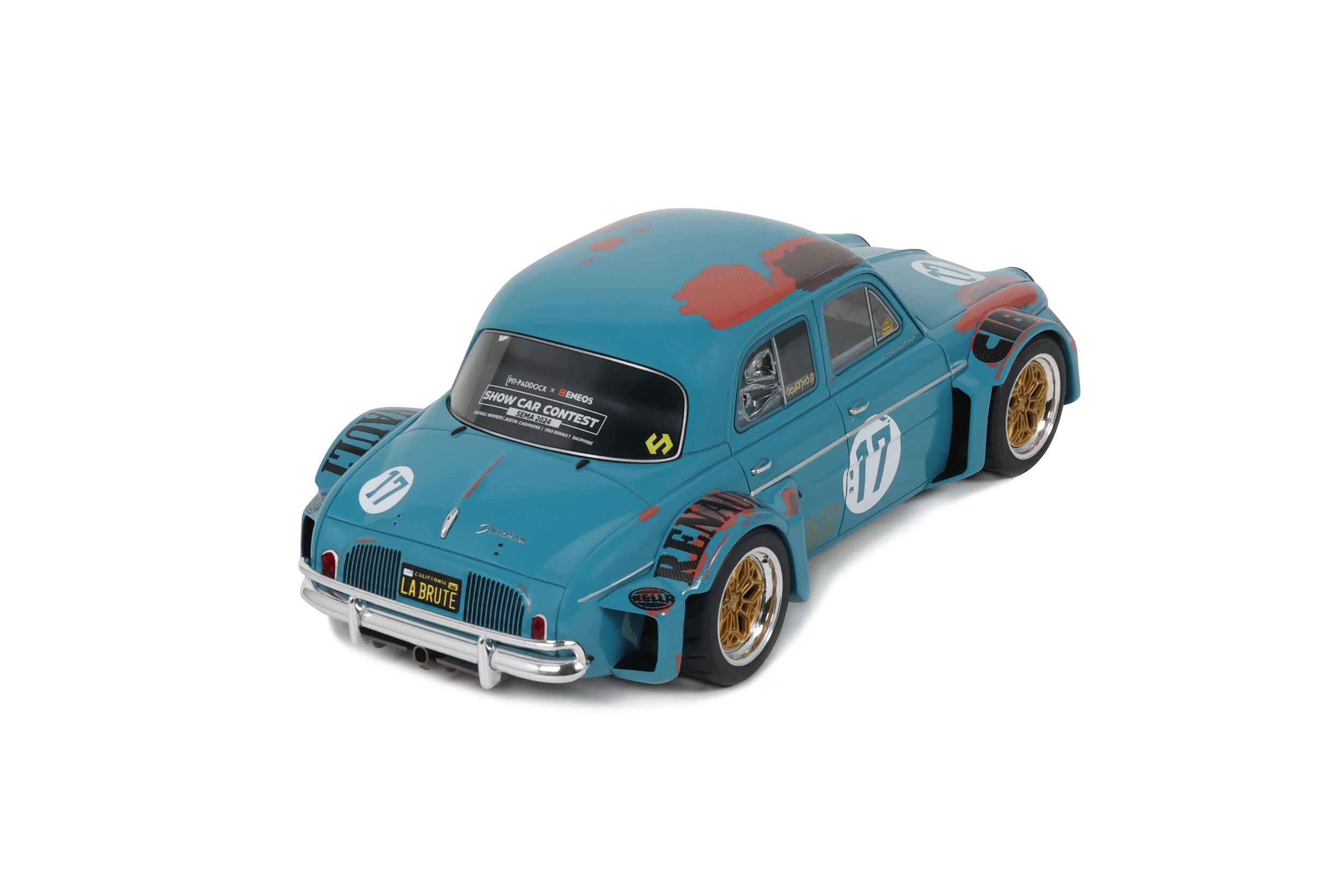 Otto Mobile 1:18 Renault Dauphine La Brute Green with Patina SEMA 2024 (OT1268) Limited Edition Resin Model 7 Otto Mobile 1:18 Renault Dauphine La Brute Green with Patina SEMA 2024 Limited Edition Resin Model