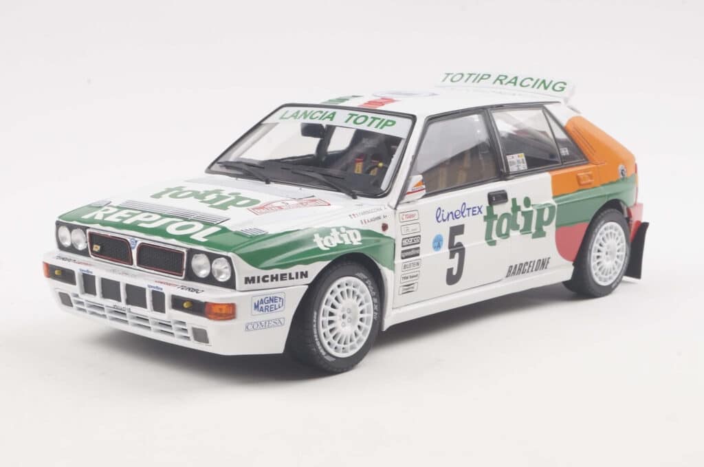 New model arrivals at model-universe.com include Werk83's Porsche 917 "Pink Pig", KK Scale's "Miami Vice" Ferrari Testarossa and many more ... 13 Lancia Delta HF Integrale White No.5 Monte Carlo Rally 1994 A.Aghini, S.Farnocchia - 1:18 Scale Diecast Model by Solido