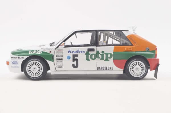 Lancia Delta HF Integrale White No.5 Monte Carlo Rally 1994 A.Aghini, S.Farnocchia - 1:18 Scale Diecast Model by Solido - Image 2