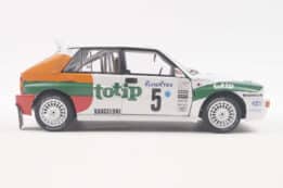 Lancia Delta HF Integrale White No.5 Monte Carlo Rally 1994 A.Aghini, S.Farnocchia - 1:18 Scale Diecast Model by Solido