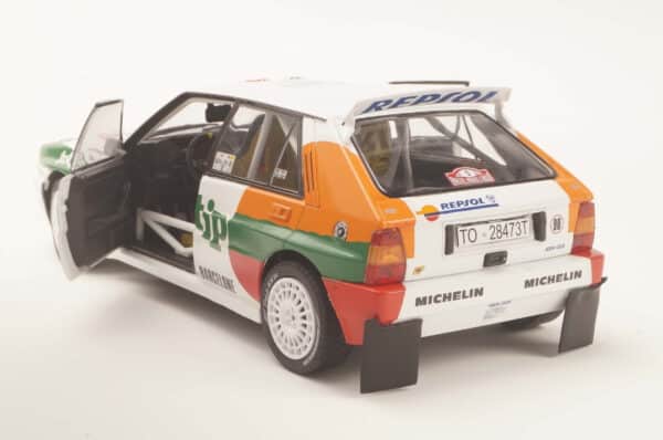 Lancia Delta HF Integrale White No.5 Monte Carlo Rally 1994 A.Aghini, S.Farnocchia - 1:18 Scale Diecast Model by Solido - Image 6