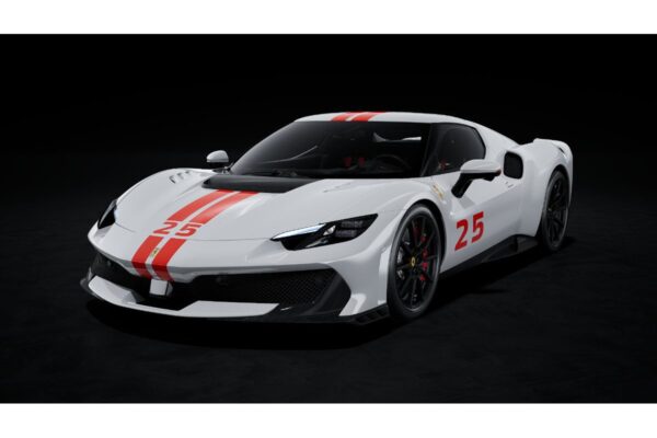 Looksmart 1:12 Ferrari 296 Speciale Bianco Artico with Red Livery 2025 (LS1219C) Resin Model