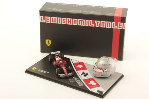 Looksmart 1:43 Ferrari SF-25 No.44 Lewis Hamilton Las Vegas GP Helmet & Car Set (LSSET01) Resin Model