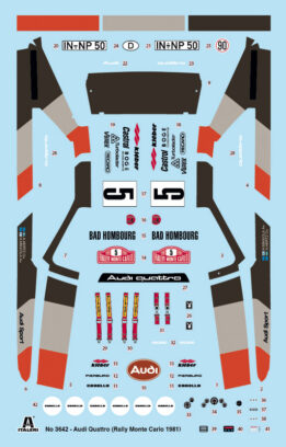 Italeri - 1:24 Audi Quattro Rally (3642) Model Kit