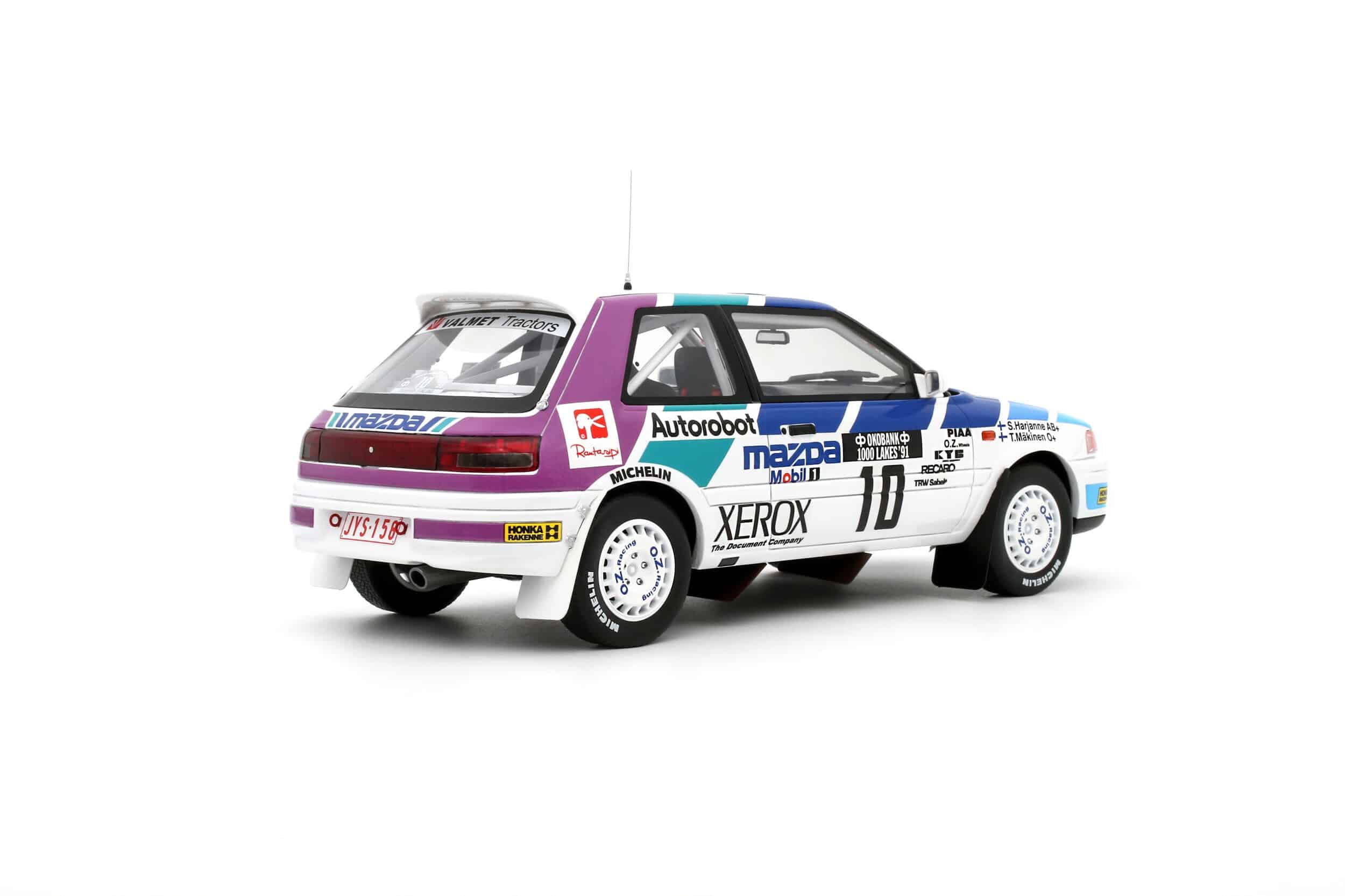 Otto Mobile 1:18 Mazda 323 GTX Gr.A Tommi Mäkinen 1000 Lakes Rally 1991 (OT1099) Limited Edition Resin Model 2 Otto Mobile 1:18 Mazda 323 GTX Gr.A Tommi Mäkinen 1000 Lakes Rally 1991 Limited Edition Resin Model