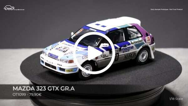 Otto Mobile 1:18 Mazda 323 GTX Gr.A Tommi Mäkinen 1000 Lakes Rally 1991 Limited Edition Resin Model
