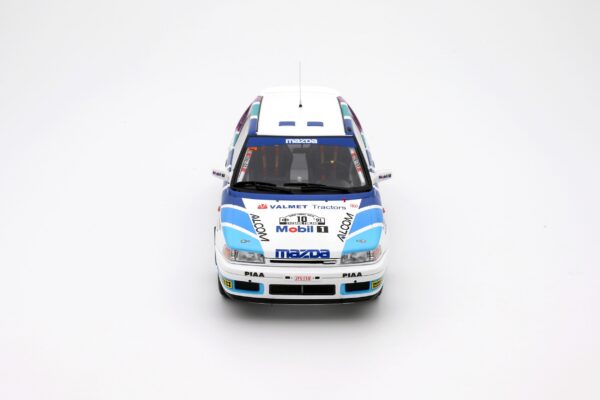 Otto Mobile 1:18 Mazda 323 GTX Gr.A Tommi Mäkinen 1000 Lakes Rally 1991 (OT1099) Limited Edition Resin Model 18 Otto Mobile 1:18 Mazda 323 GTX Gr.A Tommi Mäkinen 1000 Lakes Rally 1991 Limited Edition Resin Model