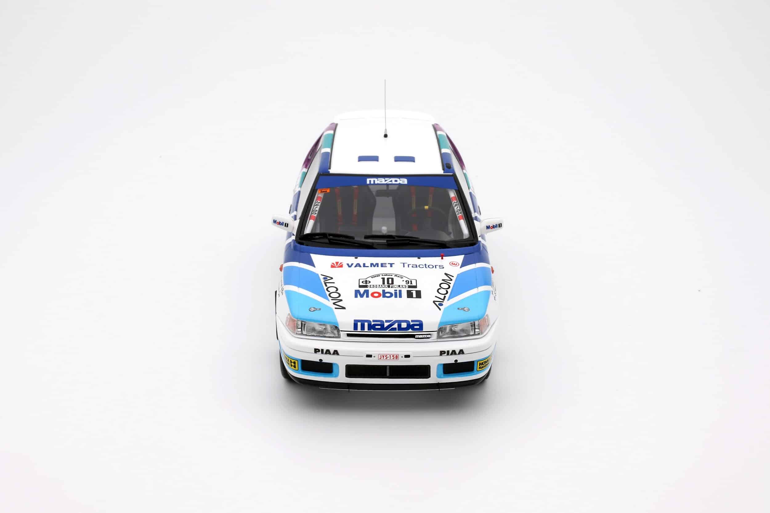 Otto Mobile 1:18 Mazda 323 GTX Gr.A Tommi Mäkinen 1000 Lakes Rally 1991 (OT1099) Limited Edition Resin Model 8 Otto Mobile 1:18 Mazda 323 GTX Gr.A Tommi Mäkinen 1000 Lakes Rally 1991 Limited Edition Resin Model