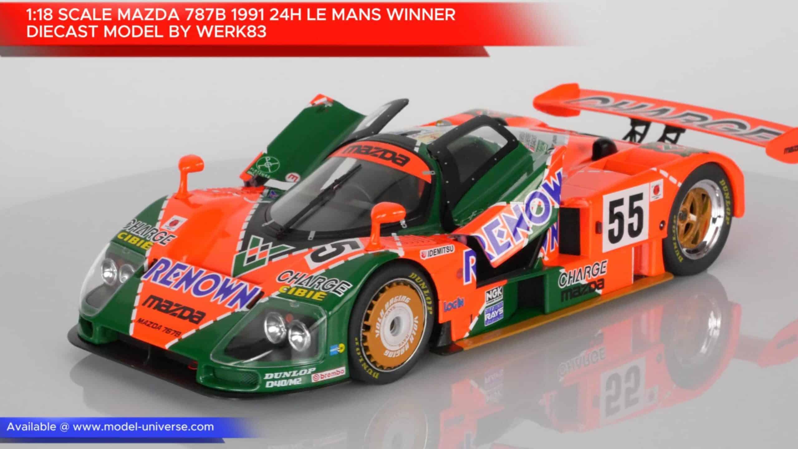 MAZDA 787B 1/18 AUTOgart ミニカー Diecast model cars Mazda 787B 1/18 Autoart No.18 24h Le Mans 1991