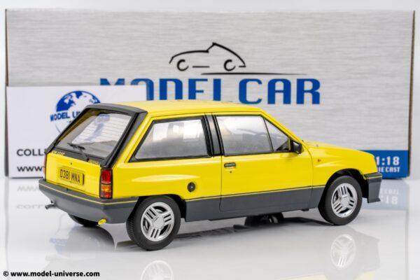 MCG - 1:18 Vauxhall Nova SR Yellow 1983 RHD - Exclusive UK Limited Edition of 300 - Diecast Model 11 MCG - 1:18 Vauxhall Nova SR Yellow 1983 RHD - Exclusive UK Limited Edition of 300 - Diecast Model