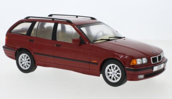 mcg - 1:18 bmw 3 series (e36) touring dark red 1995 diecast model