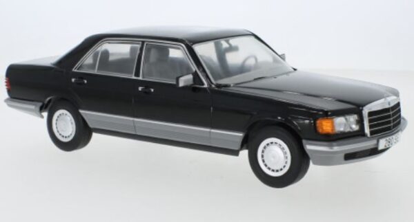 mcg - 1:18 mercedes-benz-benz s class (w126) black 1979 diecast model