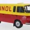 mcg - 1:18 barkas b 1000 kastenwagen yellow/red minol 1970 diecast model