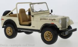 mcg - 1:18 jeep cj-7 golden eagle beige 1980 diecast model
