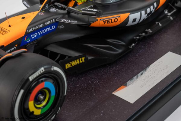 Minichamps 1:12 McLaren F1 MCL38 Lando Norris #4 Winner Miami GP 2024 - Limited Edition Resin Model 25 mclaren mcl38 lando norris miami first win minichamps 112 scale 04