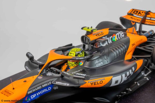 Minichamps 1:12 McLaren F1 MCL38 Lando Norris #4 Winner Miami GP 2024 - Limited Edition Resin Model 24 mclaren mcl38 lando norris miami first win minichamps 112 scale 05
