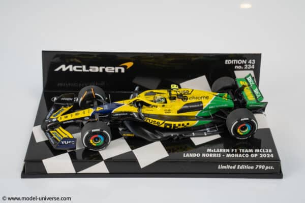 Minichamps - 1:43 McLaren F1 MCL38 #4 Lando Norris Monaco GP 2024 - Limited Edition Resin Model
