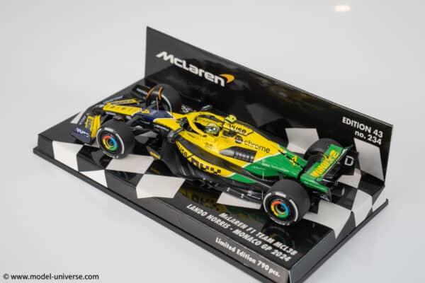 Minichamps - 1:43 McLaren F1 MCL38 #4 Lando Norris Monaco GP 2024 - Limited Edition Resin Model