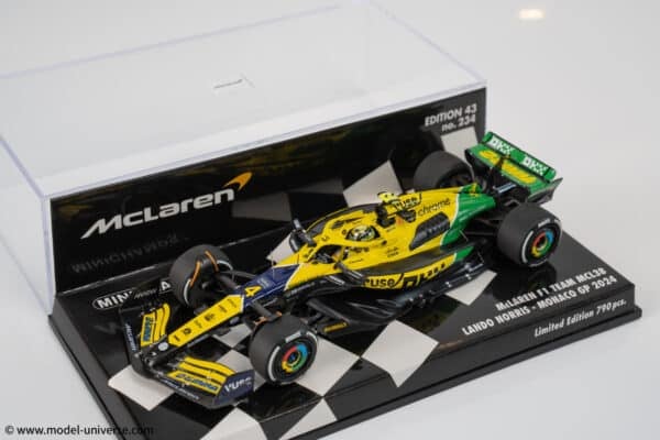 Minichamps - 1:43 McLaren F1 MCL38 #4 Lando Norris Monaco GP 2024 - Limited Edition Resin Model