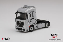 MGT00139-L - 1/64 MERCEDES-BENZ ACTROS SILVER W/ BLACK MERCEDES LOGO (LHD)