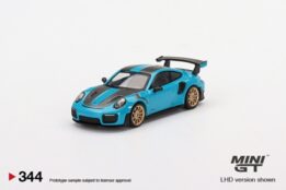 MGT00344-L - 1/64 PORSCHE 991 GT2 RS WEISSACH PACKAGE MIAMI BLUE (LHD)