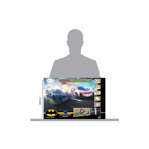 micro scalextric batman vs joker set battery powered race set - 1:64 (g1155m)