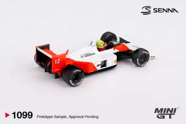 Mini GT 1:64 McLaren MP4/4 No.12 Ayrton Senna Winner Japanese GP 1988 World Champion (MGT01099-L) Diecast Model 4 Mini GT 1:64 McLaren MP4/4 No.12 Ayrton Senna Winner Japanese GP 1988 World Champion Blister Edition (MGT01099-BL) Diecast Model - Image 1