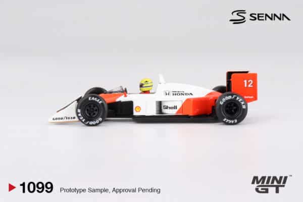 Mini GT 1:64 McLaren MP4/4 No.12 Ayrton Senna Winner Japanese GP 1988 World Champion (MGT01099-L) Diecast Model 5 Mini GT 1:64 McLaren MP4/4 No.12 Ayrton Senna Winner Japanese GP 1988 World Champion Blister Edition (MGT01099-BL) Diecast Model - Image 3