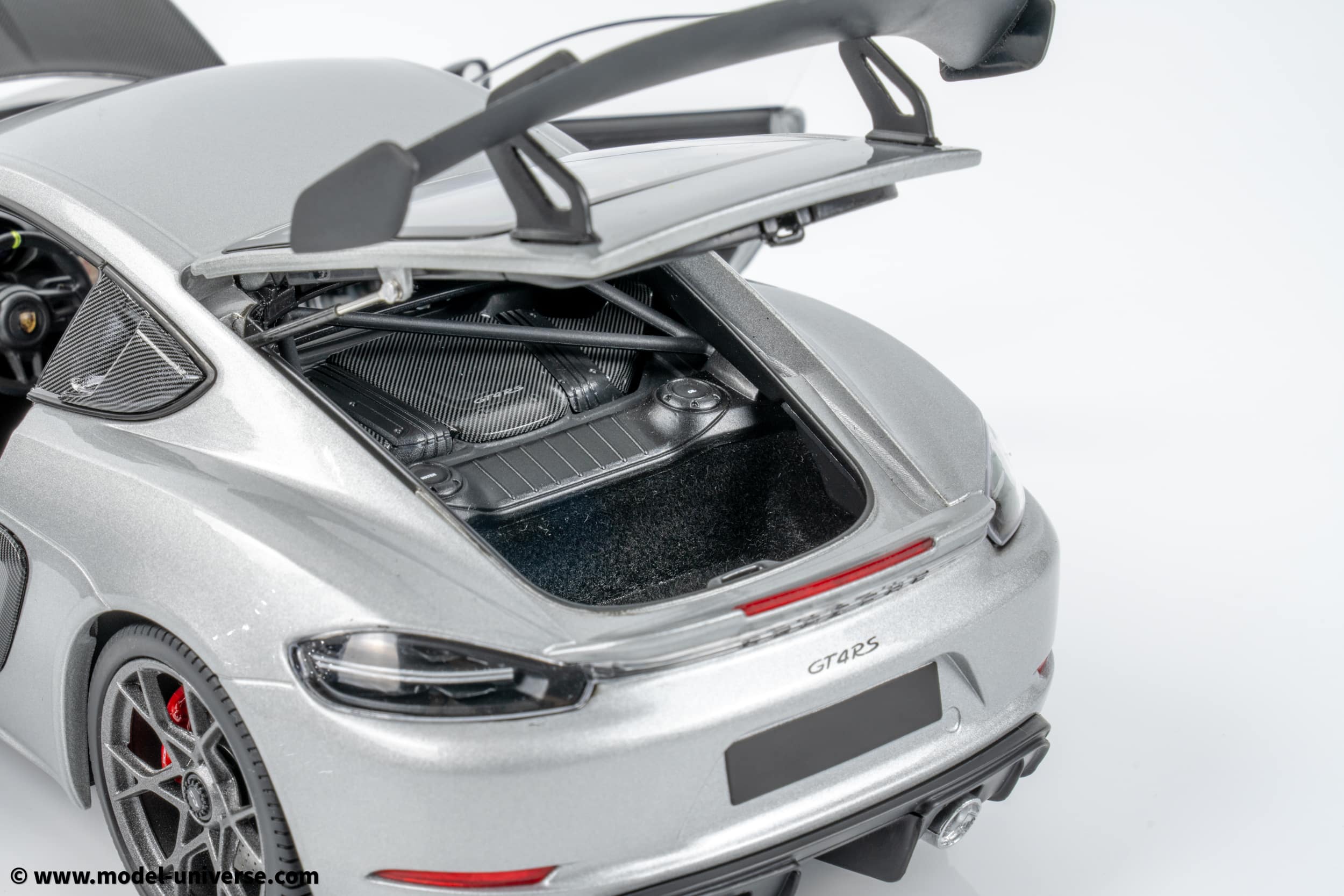 minichamps 110062122 porsche 718 cayman gt4 rs weissach pack silver diecast model 13