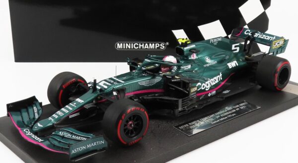 Minichamps 117210705 1:18 Aston Martin F1 AMR21 Vettel Azerbaijan Grand Prix 2021 Resin Model