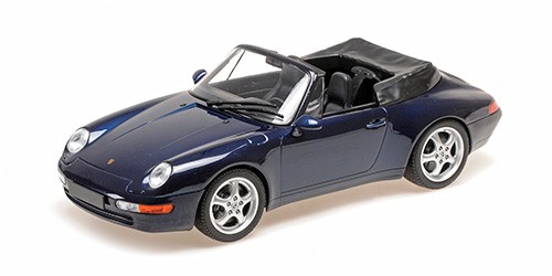 Minichamps 1:18 Porsche 911 (993) Cabriolet 1994 Iris Blue Metallic (155061130) Diecast Model