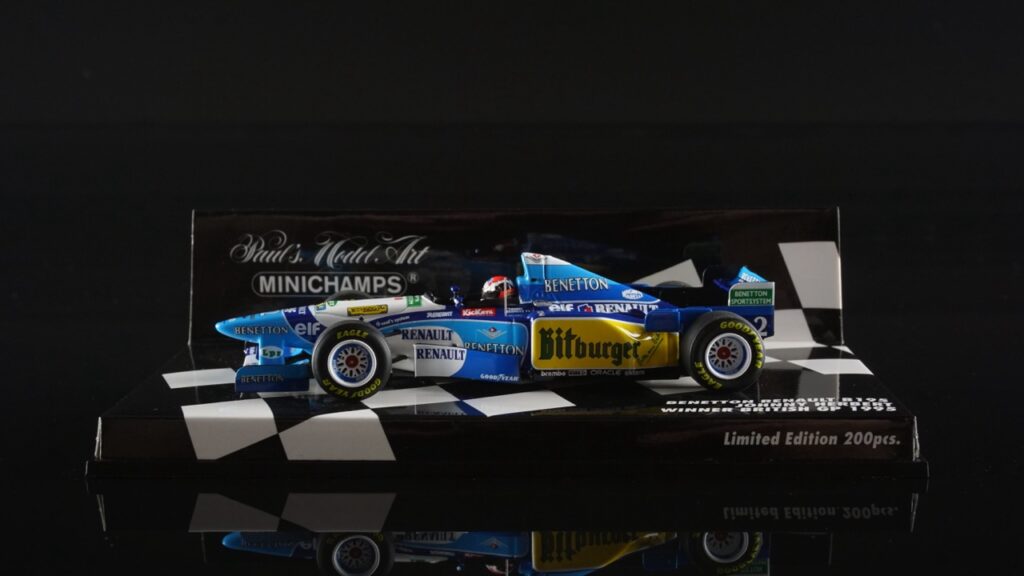 Voiture Miniature Benetton Renault B195 Johnny Herbert 1995 - échelle 1/43 Minichamps