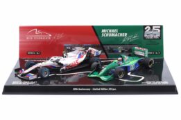 Minichamps - 1:43 Michael, Mick Schumacher Haas VF-21 - Jordan 191, 1991-2021 2-Car Set