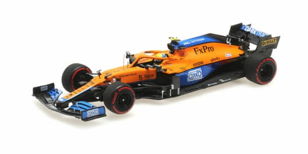 Minichamps - 1:43 McLaren MCL35M First Career Pole Position #4 Lando Norris 2021 Russian GP