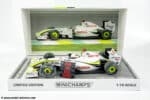 Minichamps - 1:18 Brawn GP BGP001 No.22 Jenson Button World Champion Brazilian GP 2009 with Pitboard - Limited Edition Diecast Model