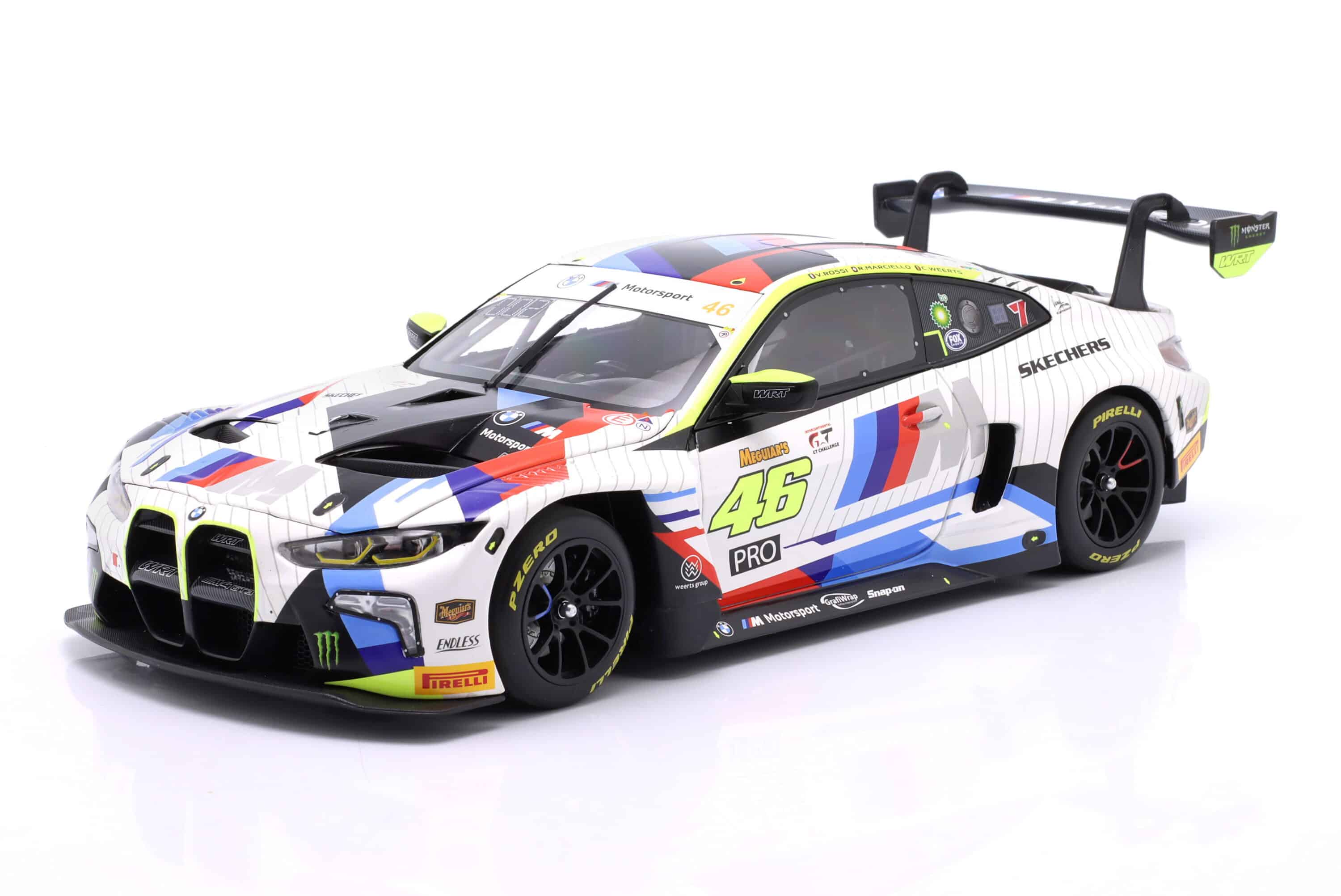 Minichamps 1:18 BMW M4 GT3 Team WRT 12h Bathurst 2025 Valentino Rossi (110252046) Diecast Model 2 Minichamps 1:18 BMW M4 GT3 Team WRT 12h Bathurst 2025 Valentino Rossi (110252046) Diecast Model - Image 2