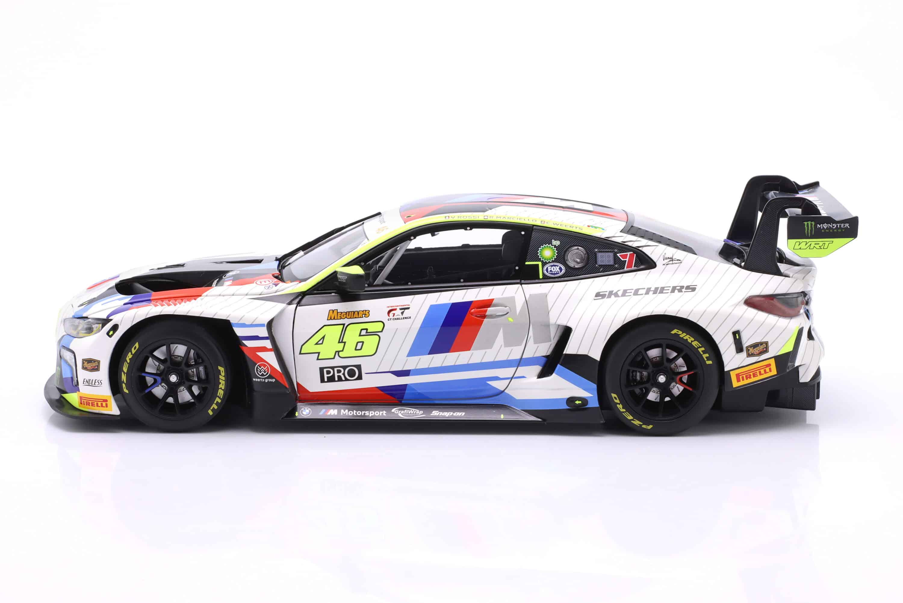 Minichamps 1:18 BMW M4 GT3 Team WRT 12h Bathurst 2025 Valentino Rossi (110252046) Diecast Model 4 Minichamps 1:18 BMW M4 GT3 Team WRT 12h Bathurst 2025 Valentino Rossi (110252046) Diecast Model - Image 4