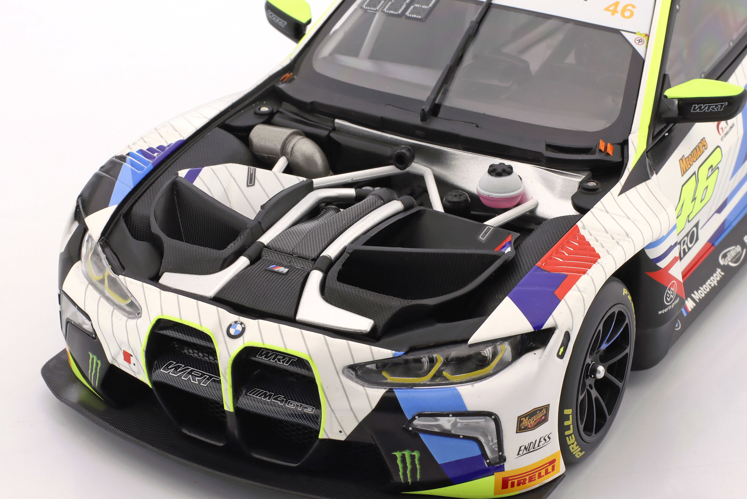Minichamps 1:18 BMW M4 GT3 Team WRT 12h Bathurst 2025 Valentino Rossi (110252046) Diecast Model 7 Minichamps 1:18 BMW M4 GT3 Team WRT 12h Bathurst 2025 Valentino Rossi (110252046) Diecast Model - Image 7