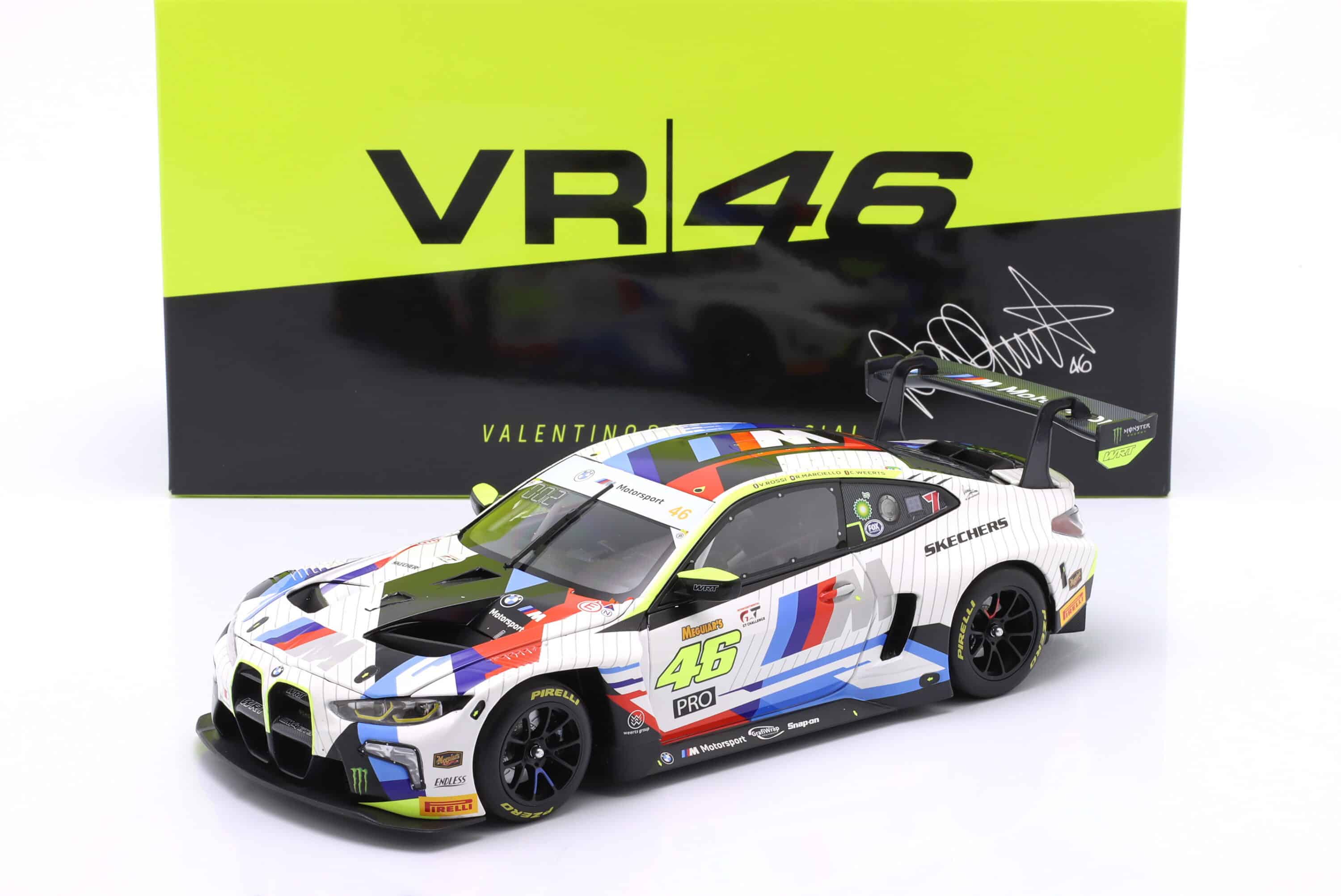 Minichamps 1:18 BMW M4 GT3 Team WRT 12h Bathurst 2025 Valentino Rossi (110252046) Diecast Model 1 Minichamps 1:18 BMW M4 GT3 Team WRT 12h Bathurst 2025 Valentino Rossi (110252046) Diecast Model