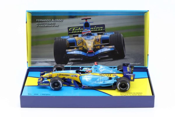 Minichamps - 1:18 Renault R25 No.5 Fernando Alonso World Champion British GP 2025 - Limited Edition Resin Model 8 Minichamps - 1:18 Renault R25 No.5 Fernando Alonso World Champion British GP 2025 - Limited Edition Resin Model