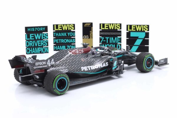 Minichamps - 1:18 Mercedes-AMG F1 W11 No.44 Lewis Hamilton World Champion 2020 Turkish GP - Limited Edition Diecast Model 12 Minichamps - 1:18 Mercedes-AMG F1 W11 No.44 Lewis Hamilton World Champion 2020 Turkish GP - Limited Edition Diecast Model