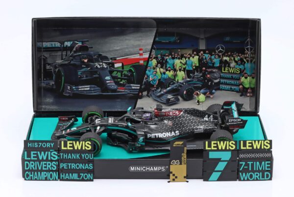 Minichamps - 1:18 Mercedes-AMG F1 W11 No.44 Lewis Hamilton World Champion 2020 Turkish GP - Limited Edition Diecast Model