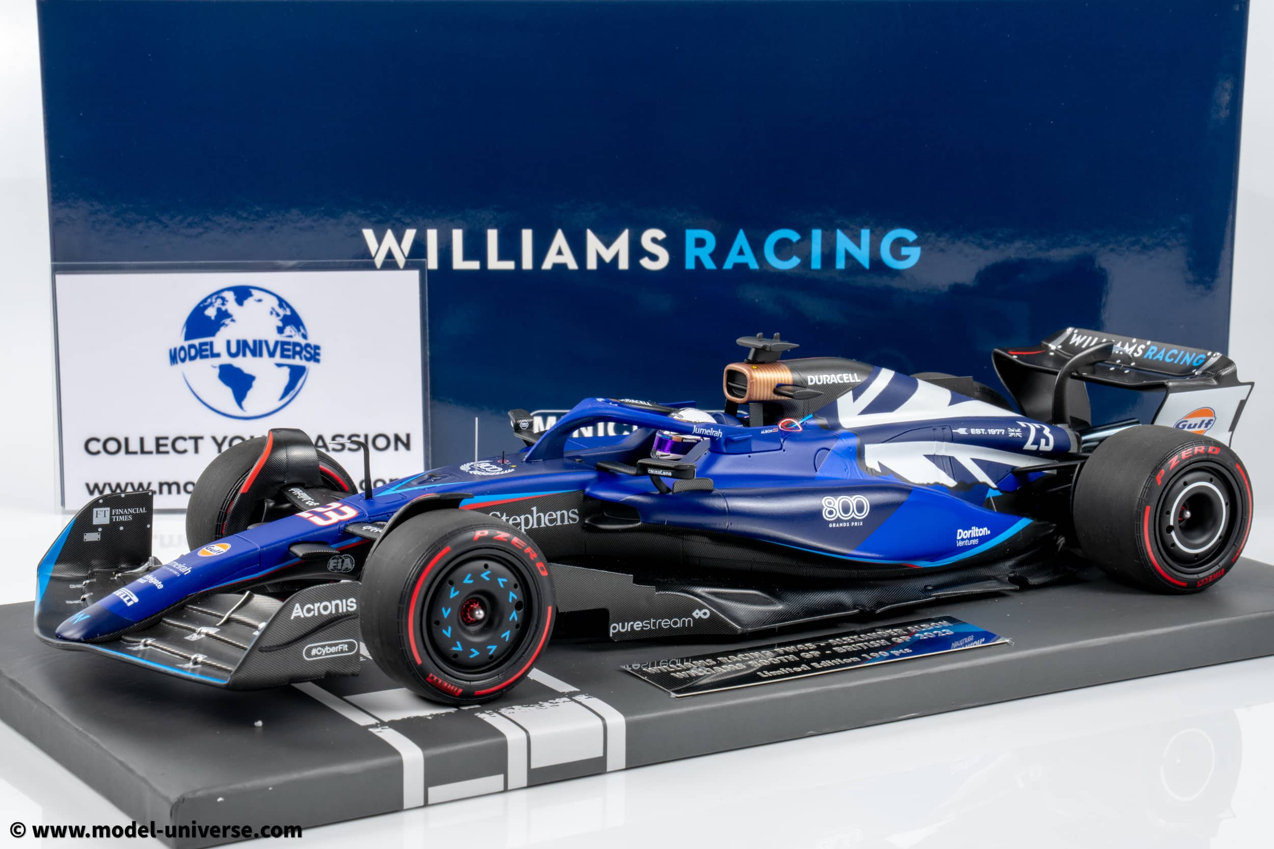 Minichamps - 1:18 Williams Racing FW45 Alexander Albon Williams 800th GP British GP 2023 - Limited Edition Resin Model 1 Minichamps - 1:18 Williams Racing FW45 Alexander Albon Williams 800th GP British GP 2023 - Limited Edition Resin Model