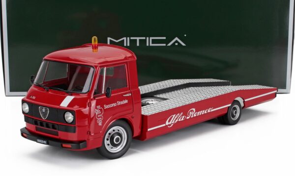 Mitica 1:18 Alfa Romeo A12 (F12) Carro Attrezzi Tow Truck Red 1977 Transporter (200083-D) Limited Edition Diecast Model
