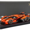 MR Collection - 1:18 Lamborghini V12 Vision Gran Turismo Orange Launch Version - Limited Edition Resin Model 3 MR Collection 1:18 Lamborghini V12 Vision Gran Turismo Arancio Egon orange resin model car with presentation box, front three-quarter view (LAMBO043B)