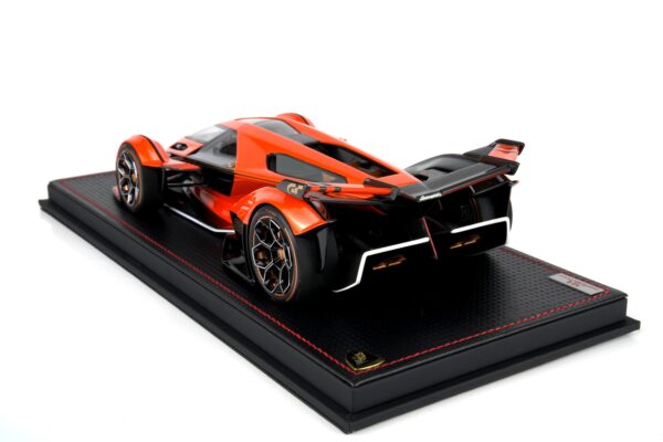 MR Collection - 1:18 Lamborghini V12 Vision Gran Turismo Orange Launch Version - Limited Edition Resin Model 19 MR Collection 1:18 Lamborghini V12 Vision Gran Turismo Arancio Egon orange resin model car front view (LAMBO043B)