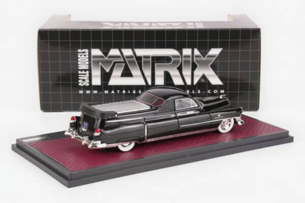 Matrix 1:43 Cadillac Professional S&S Florentine Flower Car Black 1951 (MX20301-411) resin model, with box, rear